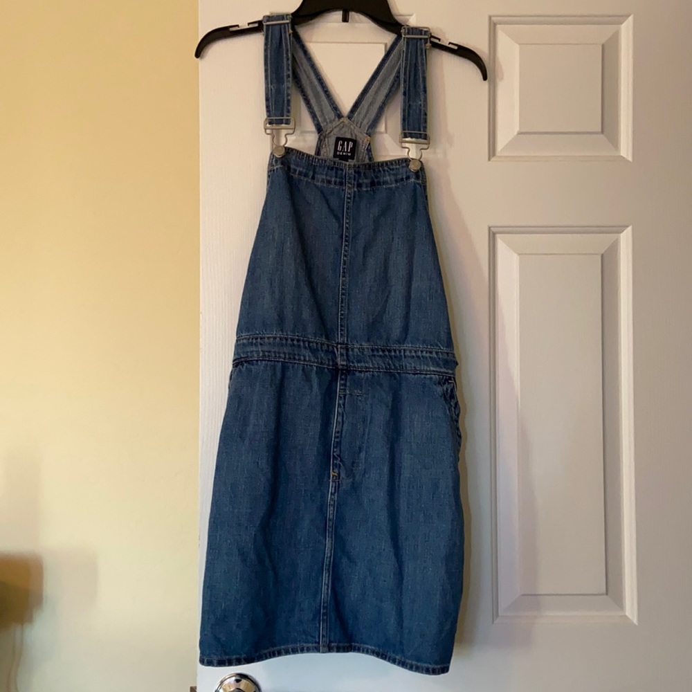 GAP Denim Overall Dress Large, pockets